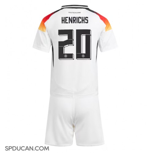 Dječji Nogometni Dres Njemačka Benjamin Henrichs #20 Domaci EP 2024 Kratak Rukav (+ Kratke hlače)